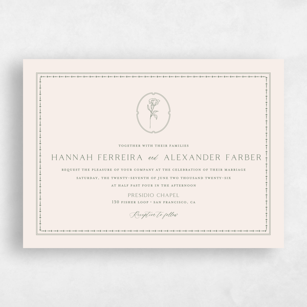 Piran Landscape | Dark Cobalt | Zola Wedding Invitations
