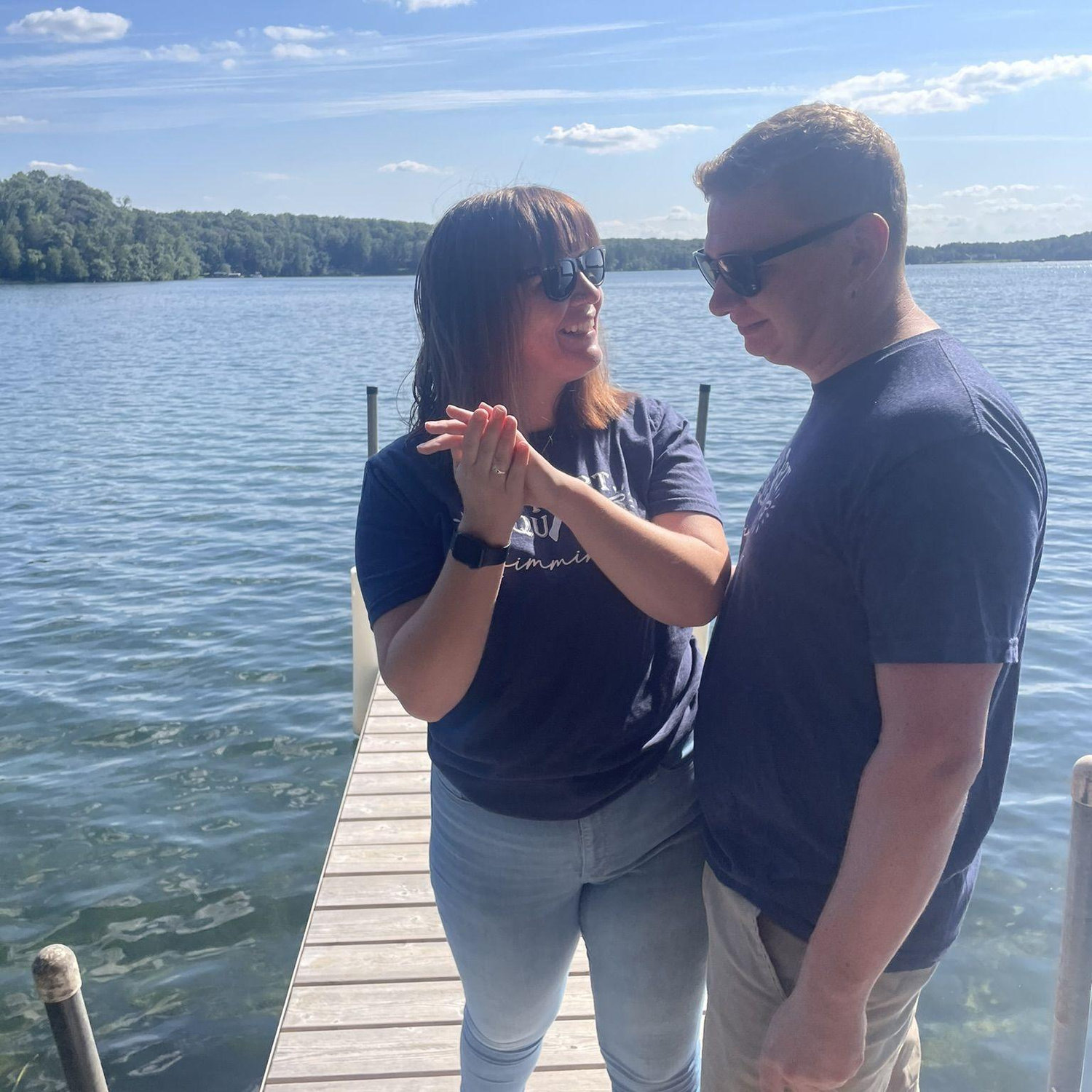 Brian was very relieved after he proposed and Abby couldn't stop smiling!