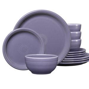 Lavender Bistro Coupe 12-Piece Dinnerware Set, Service for 4