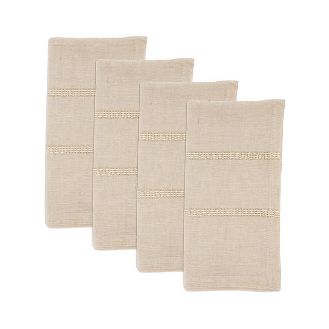 Saro Lifestyle Leno Stripe Elegance Napkin, Set of 4