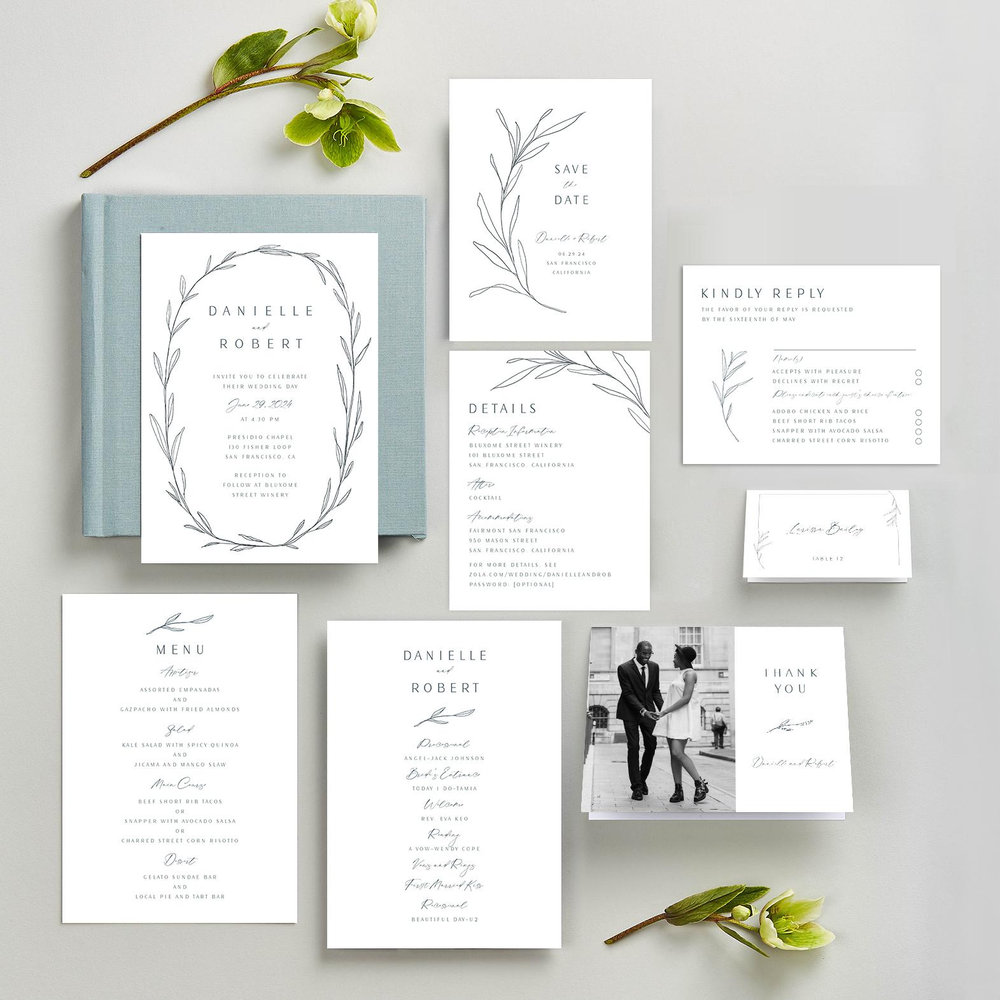 Avila Classic | White | Zola Save The Dates