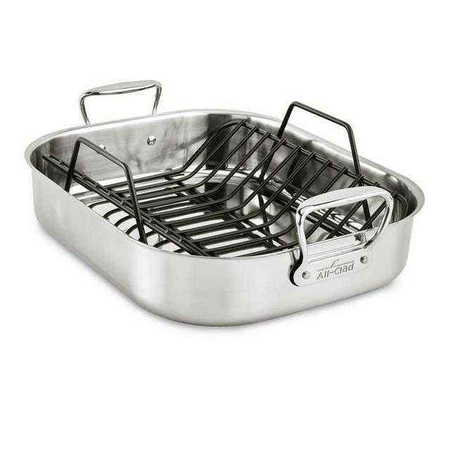 Captain Roasting Pan with Rack and Lid 12 Quart,18/10 Stainless Steel  Multi-Use Oval Dutch Oven, Induction Compatible Dishwasher - AliExpress