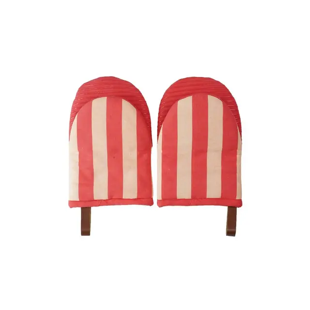 Folkulture Christmas Oven Mitts 100% cotton with Silicon Heat Resistant Kitchen & Baking Mitts for Christmas Gift Set