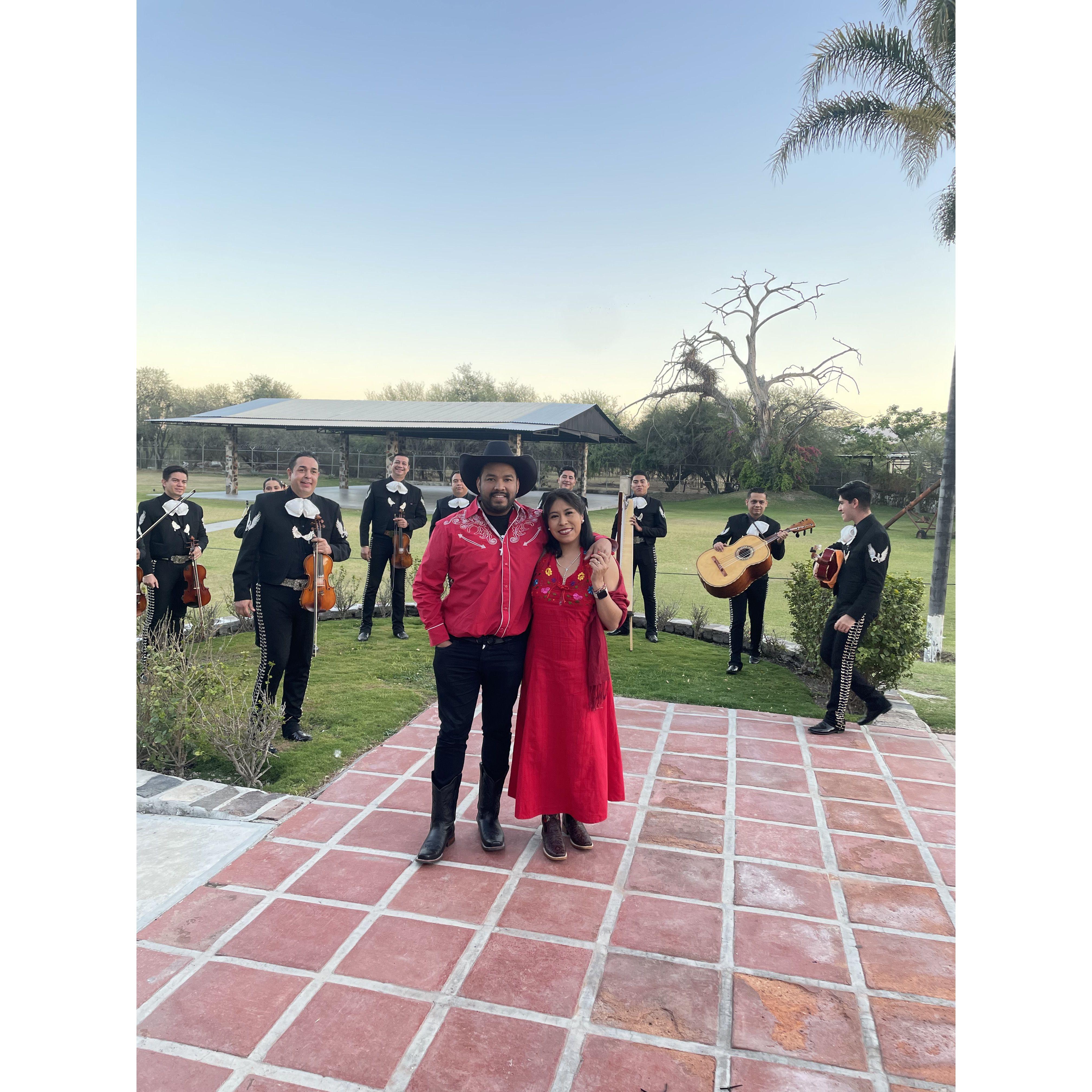 Celebrating Jerry and Griselda (Mireya's friends) in Guadalajara, Mexico.