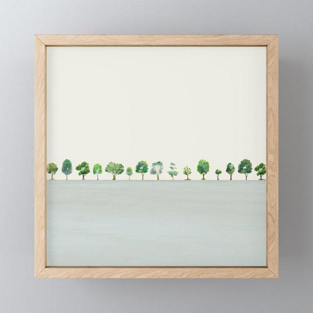 A Row Of Trees Framed Mini Art Print