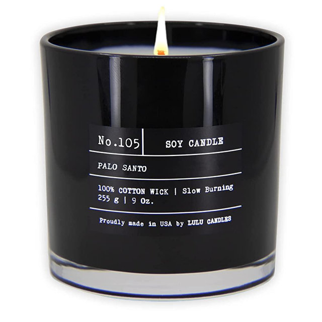 Lulu Candles | Palo Santo | Luxury Scented Soy Jar Candle | Hand Poured in The USA | Highly Scented & Long Lasting- 9 Oz.