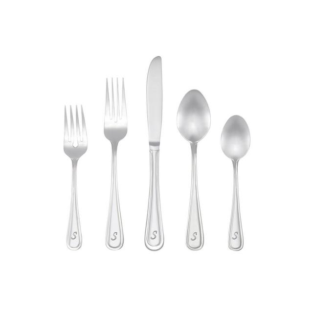 Riverridge Marina 46 Piece Monogrammed Flatware Set - S, Service for 8