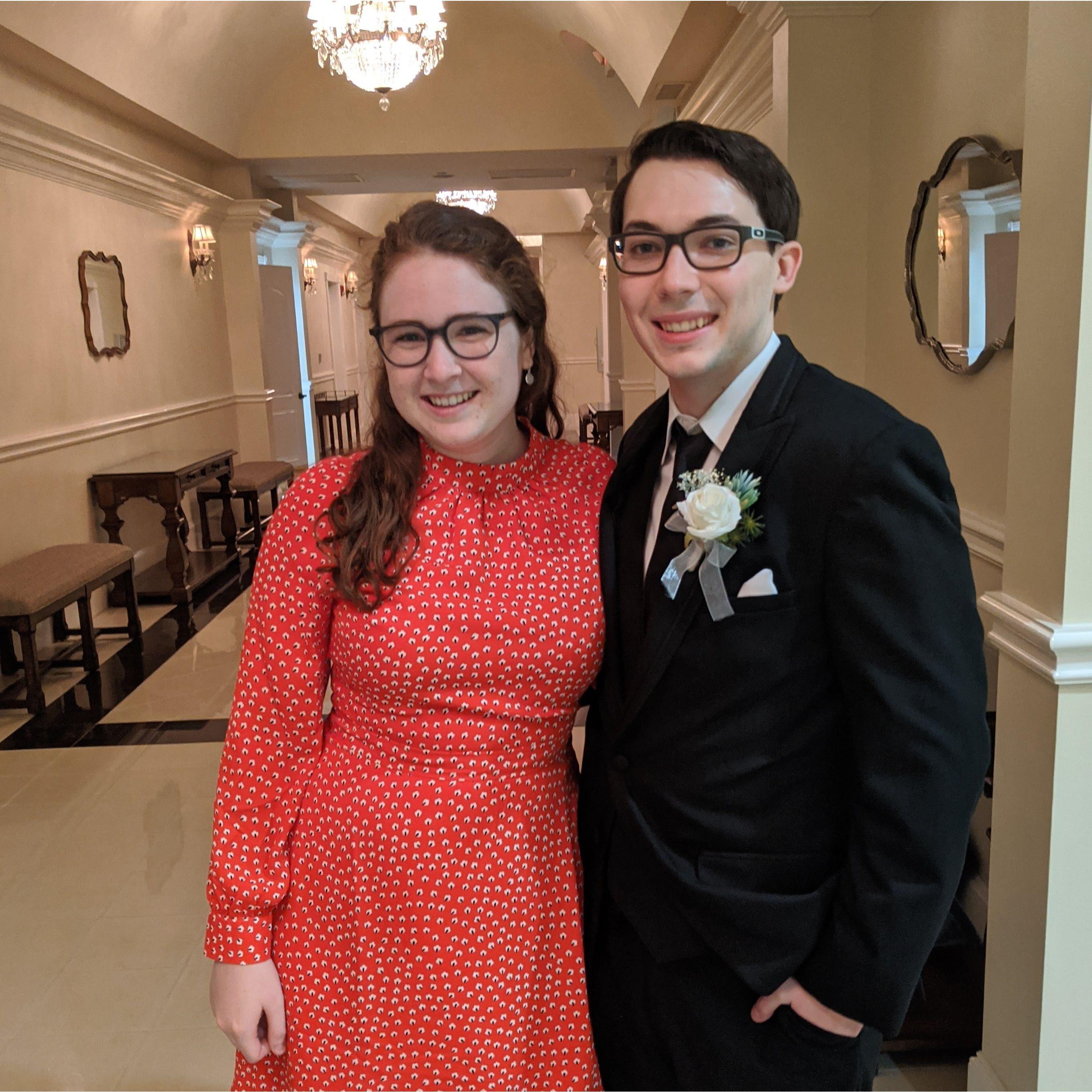 At 22, celebrating Daniel and Madi's wedding in Houston