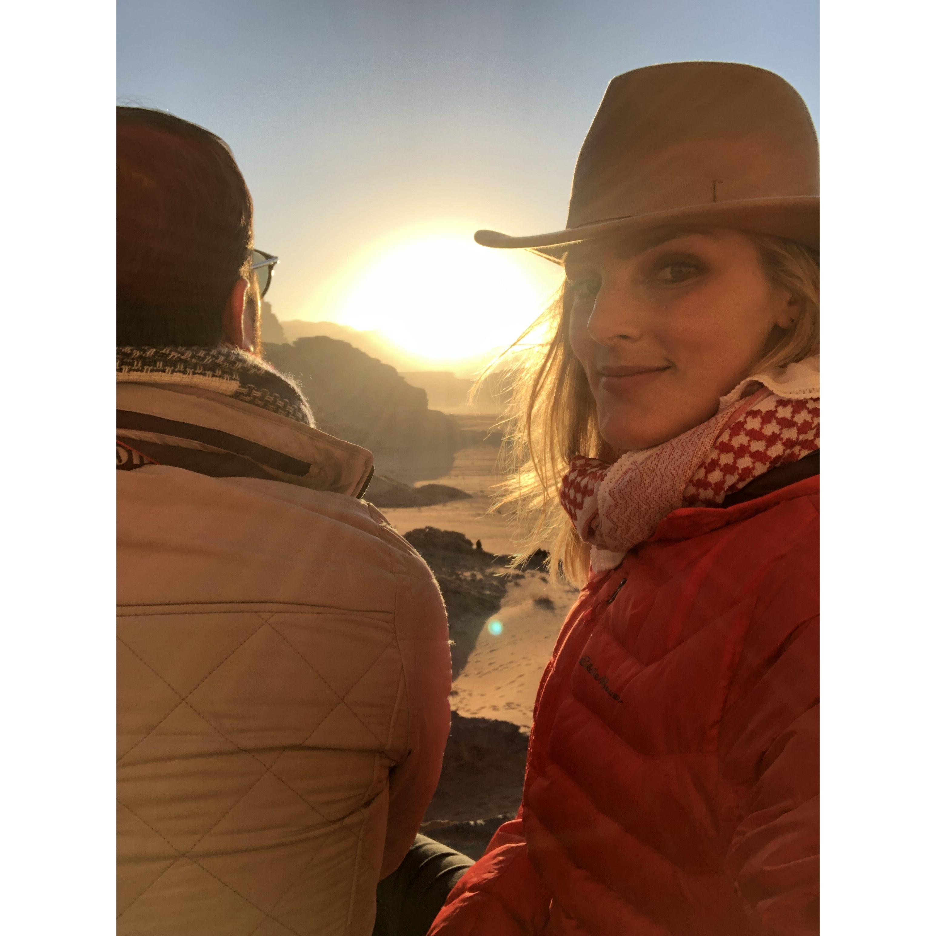 Wadi Rum at sunset