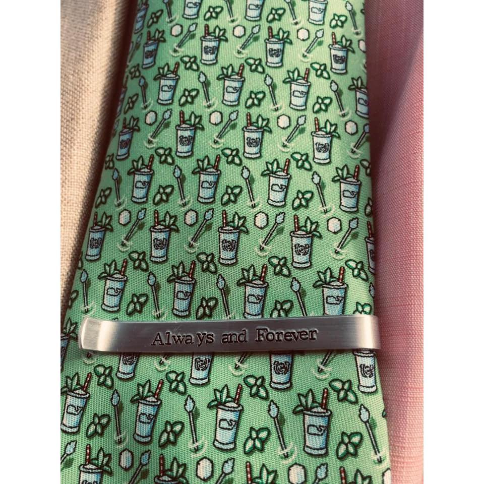 Tie clip Taylor had made for Duncan. He only wears it on special occasions.. little did she know..