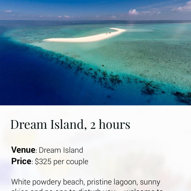 Private island in Maldives for 2 hours