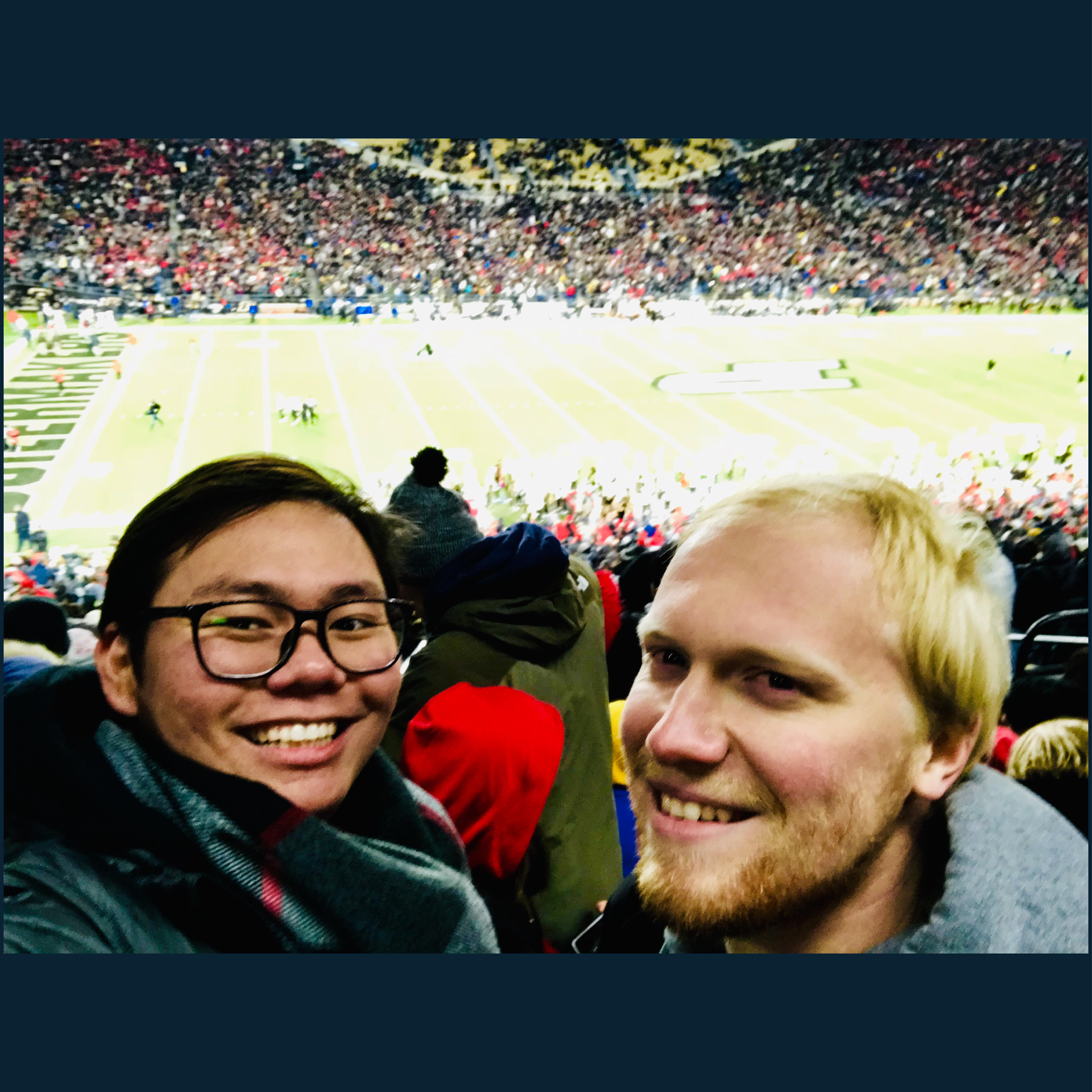 Arvin's first football game: Purdue vs Ohio State.