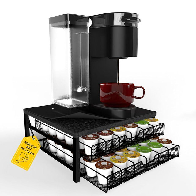 K Cup Holder - Coffee Bar Organizer for Countertop - K Cup Drawer Organizer - Coffee Station Accessories - Keurig Coffee Pod Holders for Counter Small Space - Kpod Kcup Storage - 72 Coffee Pods Holder
