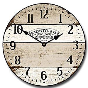 Vintage Barnwood Wall Clock, Available in 8 sizes, Most Sizes Ship 2 - 3 days, Whisper Quiet.