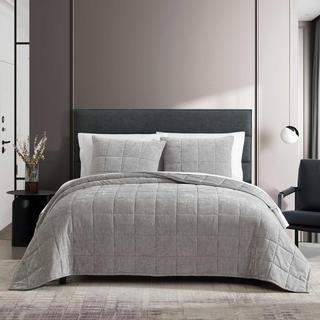 Chenille Box 3-Piece Reversible Quilt Set