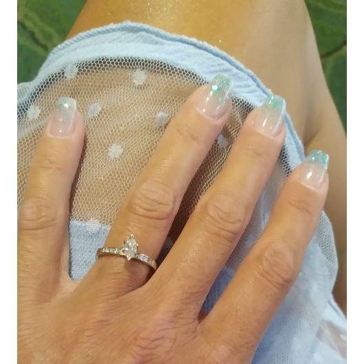 My stunning boat-shaped marquis engagement ring!