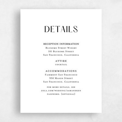 Black Wedding Enclosure - Sidney Letterpress