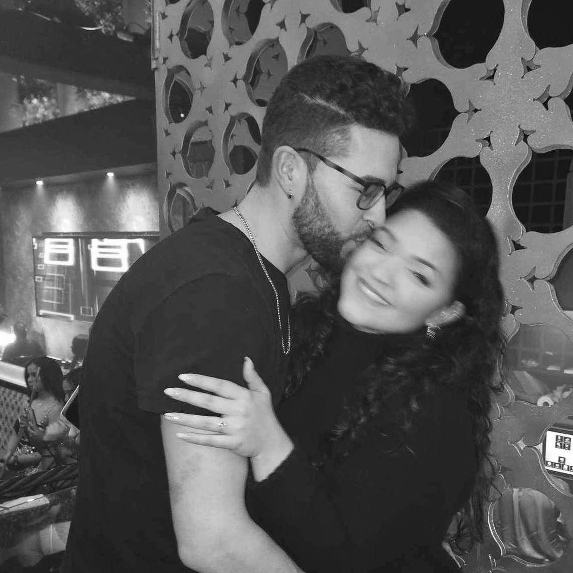 Candid kisses at our engagement party