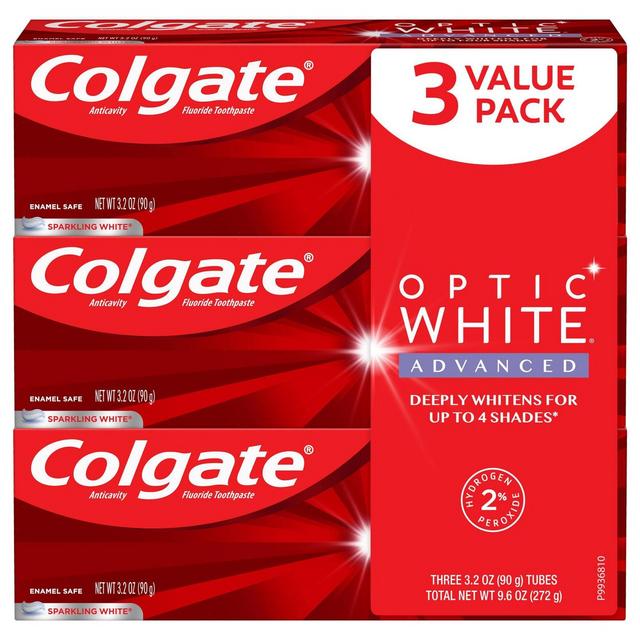 Colgate Optic White Teeth Whitening Toothpaste - Sparkling White - 3.2oz/3pk