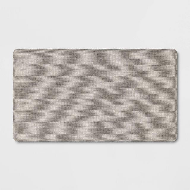 1'8"x3" Rectangle Indoor Floor Mat Light Gray - Threshold™