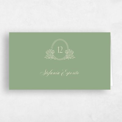 Pale Jade, Green Wedding Place Card - Anthea