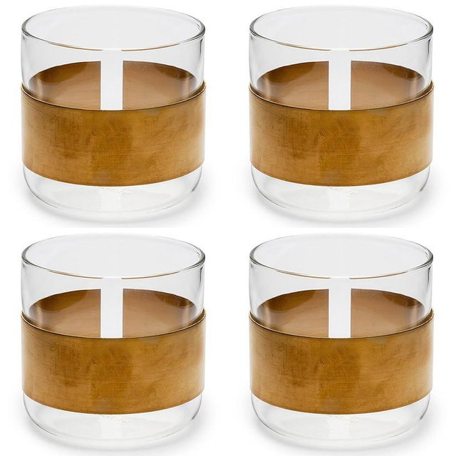 Serax Copper Water Glass | Copper chemistry glassware by Niels Datema | Clear glass for cold Drinks | Suitable for Beer Juice Water
