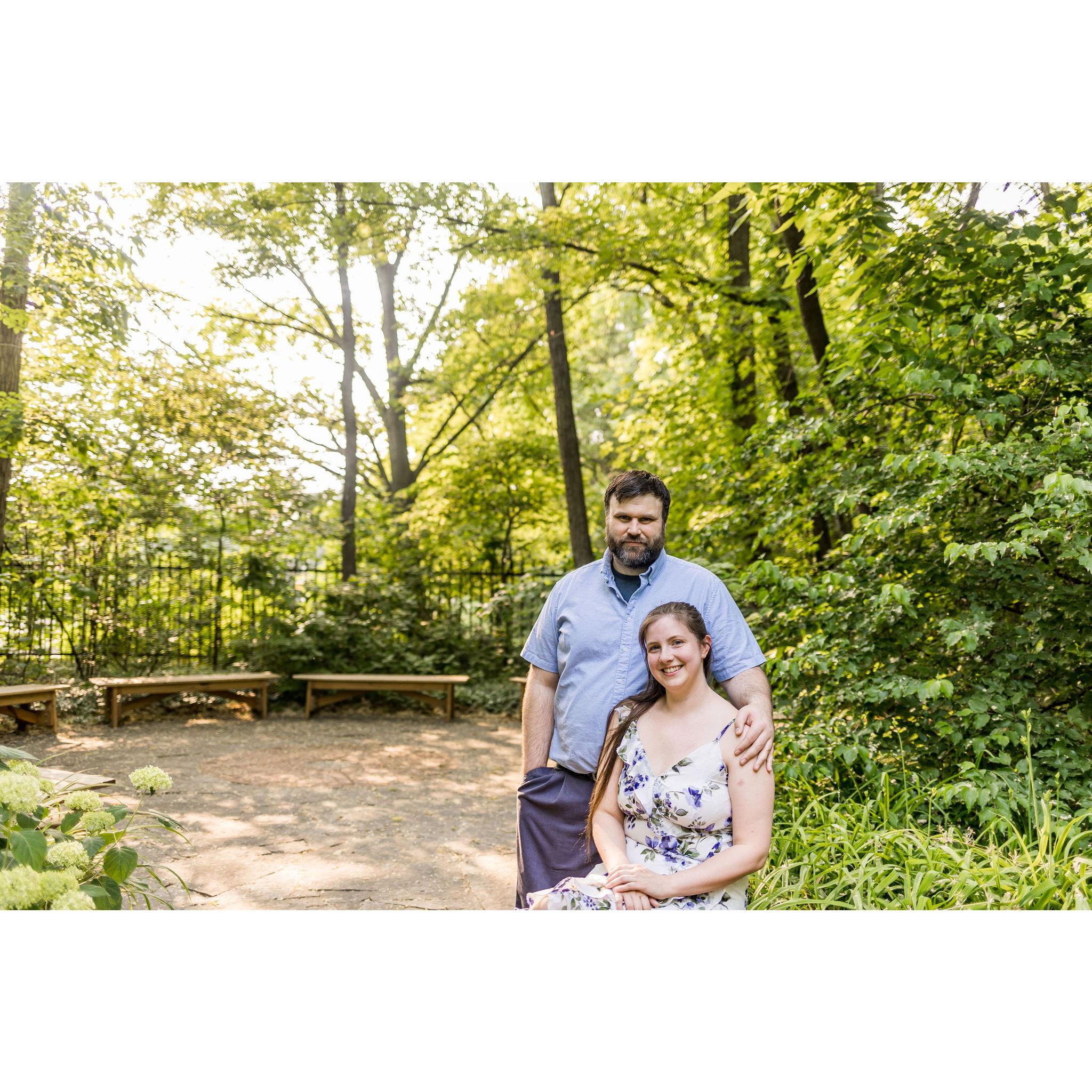 We did an Engagement photo shoot through Minnetrista's paths and gardens in June of 2023.