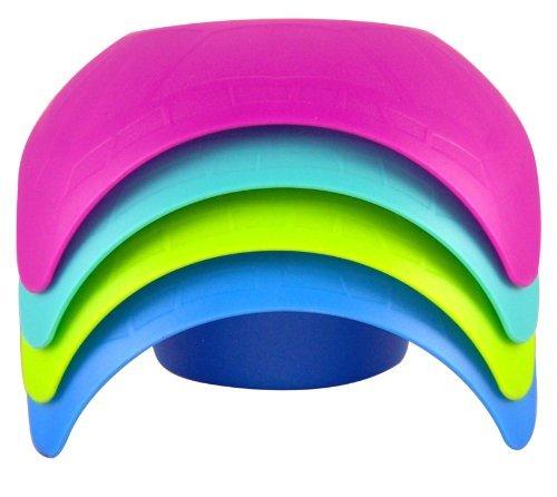 Beach Vacation Accessory Turtleback Sand Coaster Drink Cup Holder, Assorted Colors, Pack of 4