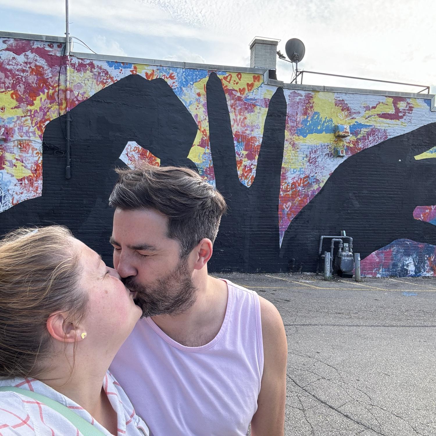 "Love" mural outside I/O Arcade Bar in Madison - October 2024