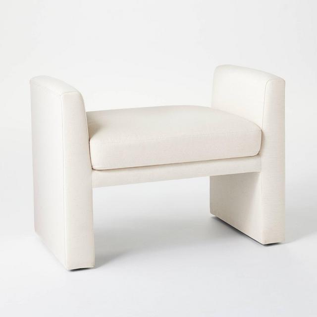 Vernon Ottoman Linen - Threshold™ designed with Studio McGee