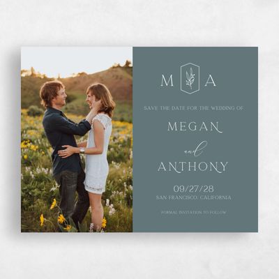 Blue Wedding Save the Date - Eldridge Photo