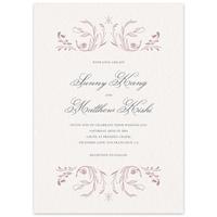 Pink Wedding Invitation - Camberley Portrait