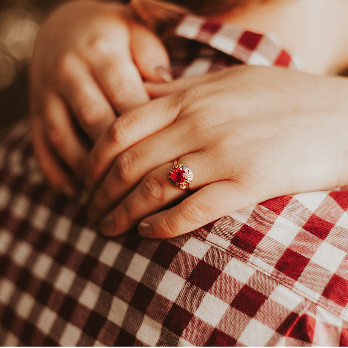 The beautiful ruby family heirloom engagement ring
