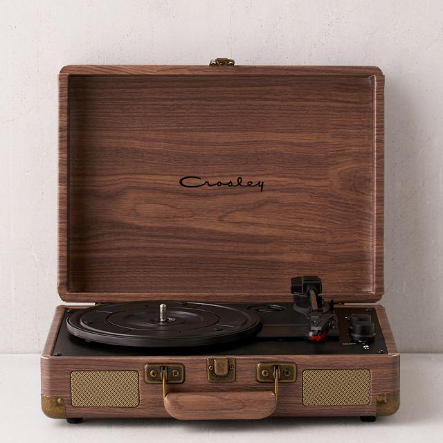 Crosley UO Exclusive Walnut Wood Cruiser Bluetooth Record Player