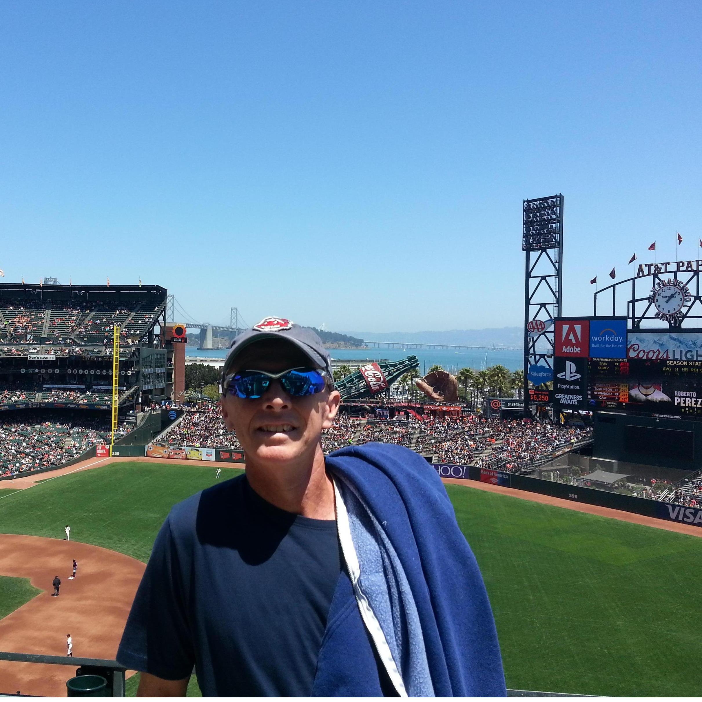 AT&T baseball field San Fran. Giants vs Cleveland Indians. Awesome day! Indians lost game! haha!