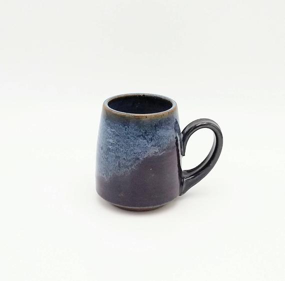 Handmade Pottery Tea Mug- Eggplant