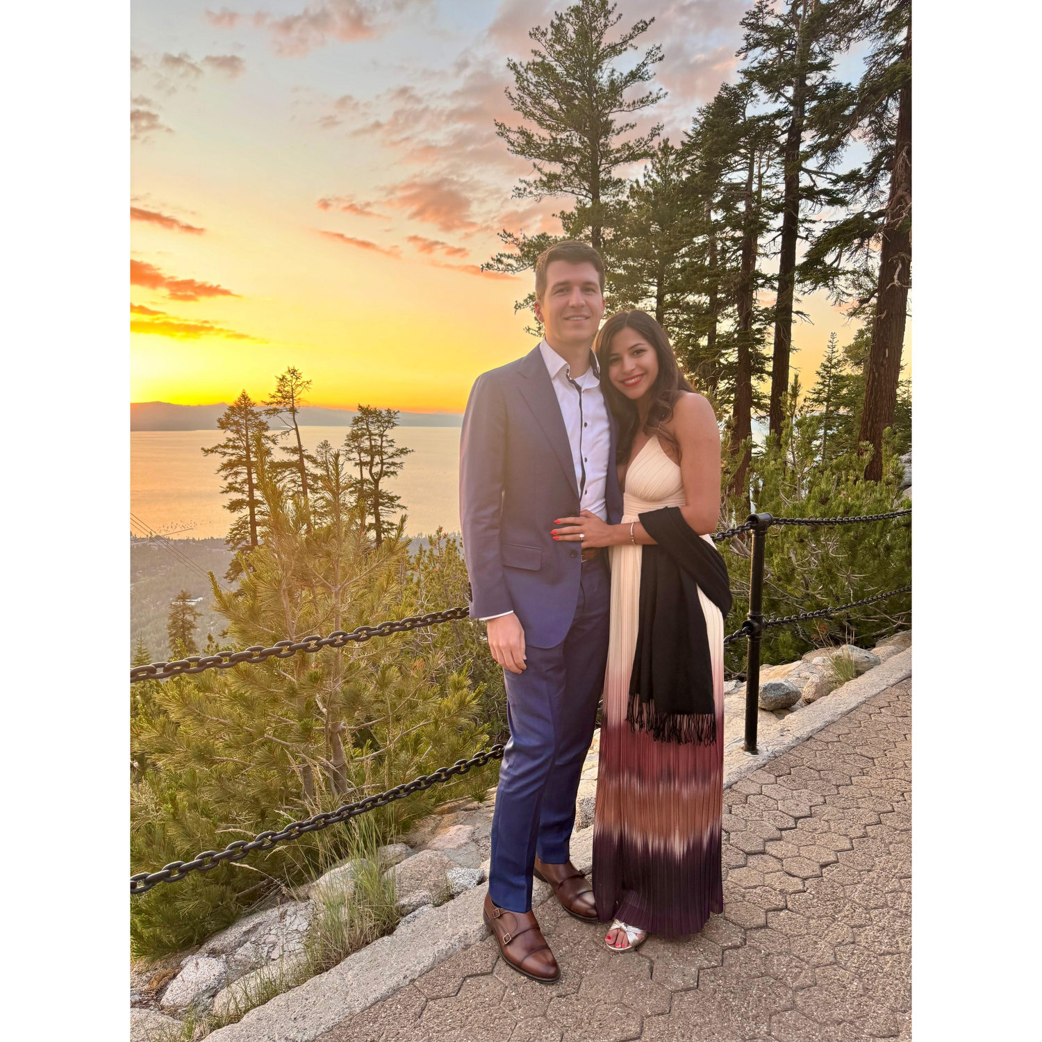 Celebrating Erica's wedding in Tahoe