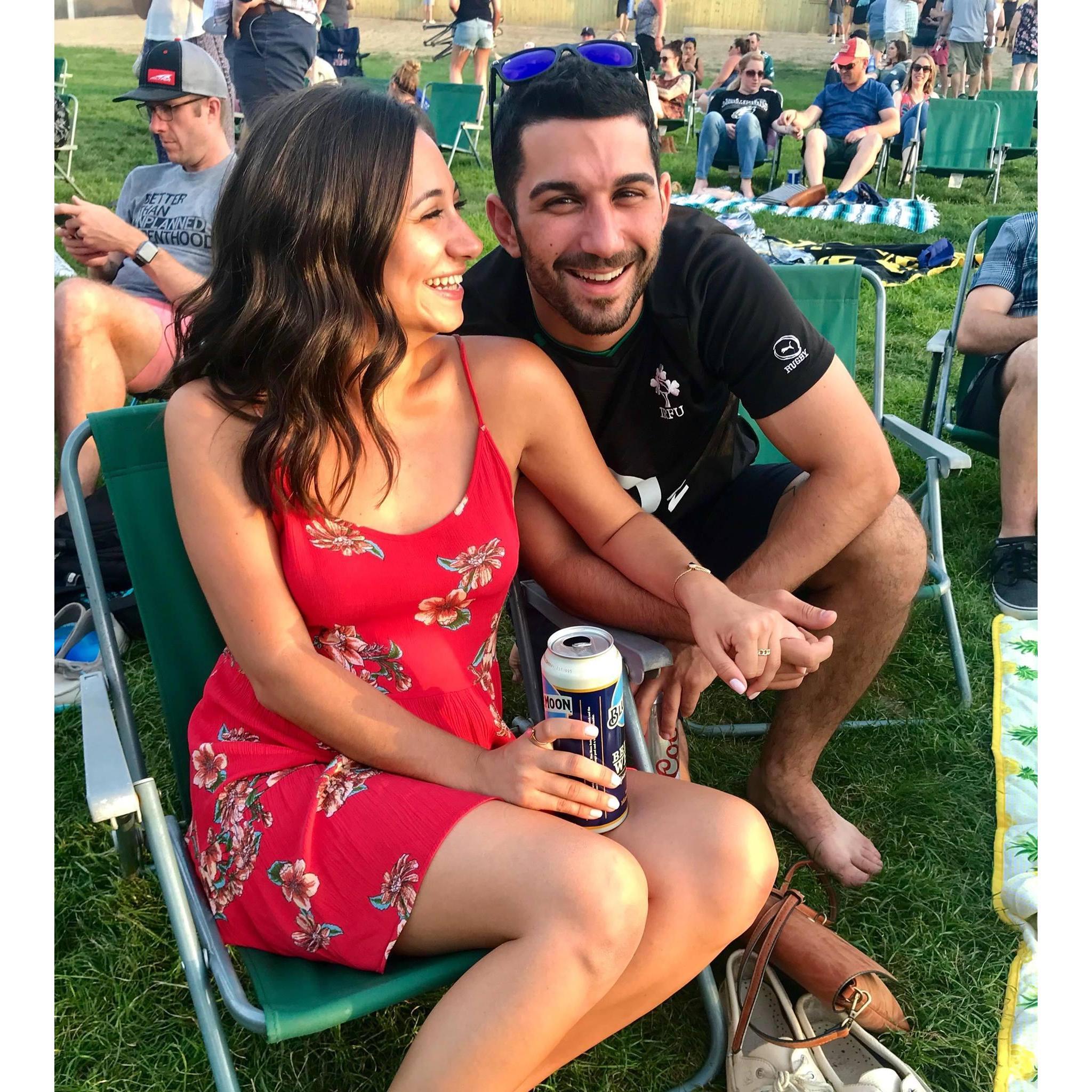 AT the Dave Matthews concert with friends!