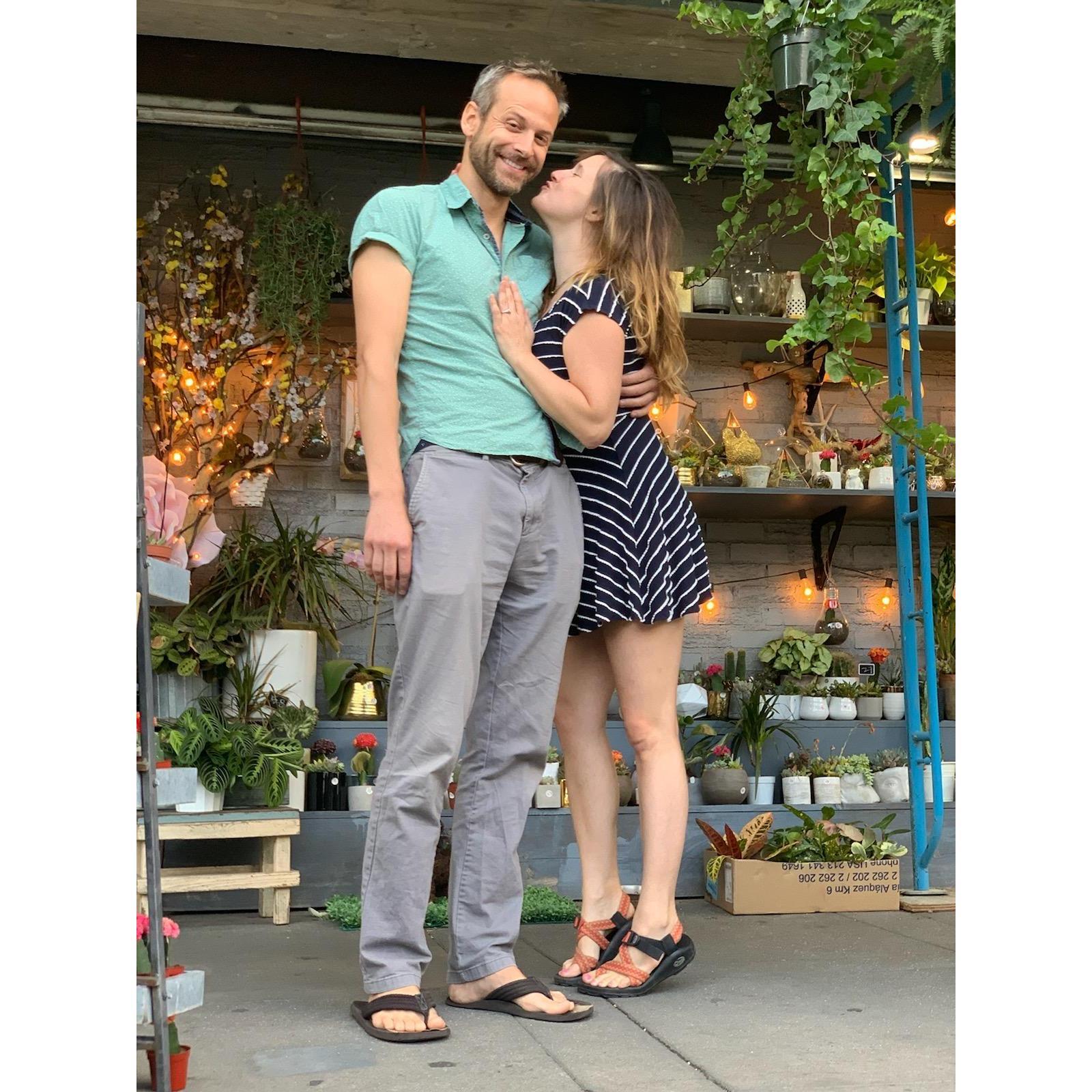 The most perfect engagement day. All our belongings were in trash bags packed on top of the Subaru. We were in between trips, but John still made a lovely afternoon at my favorite little diner...