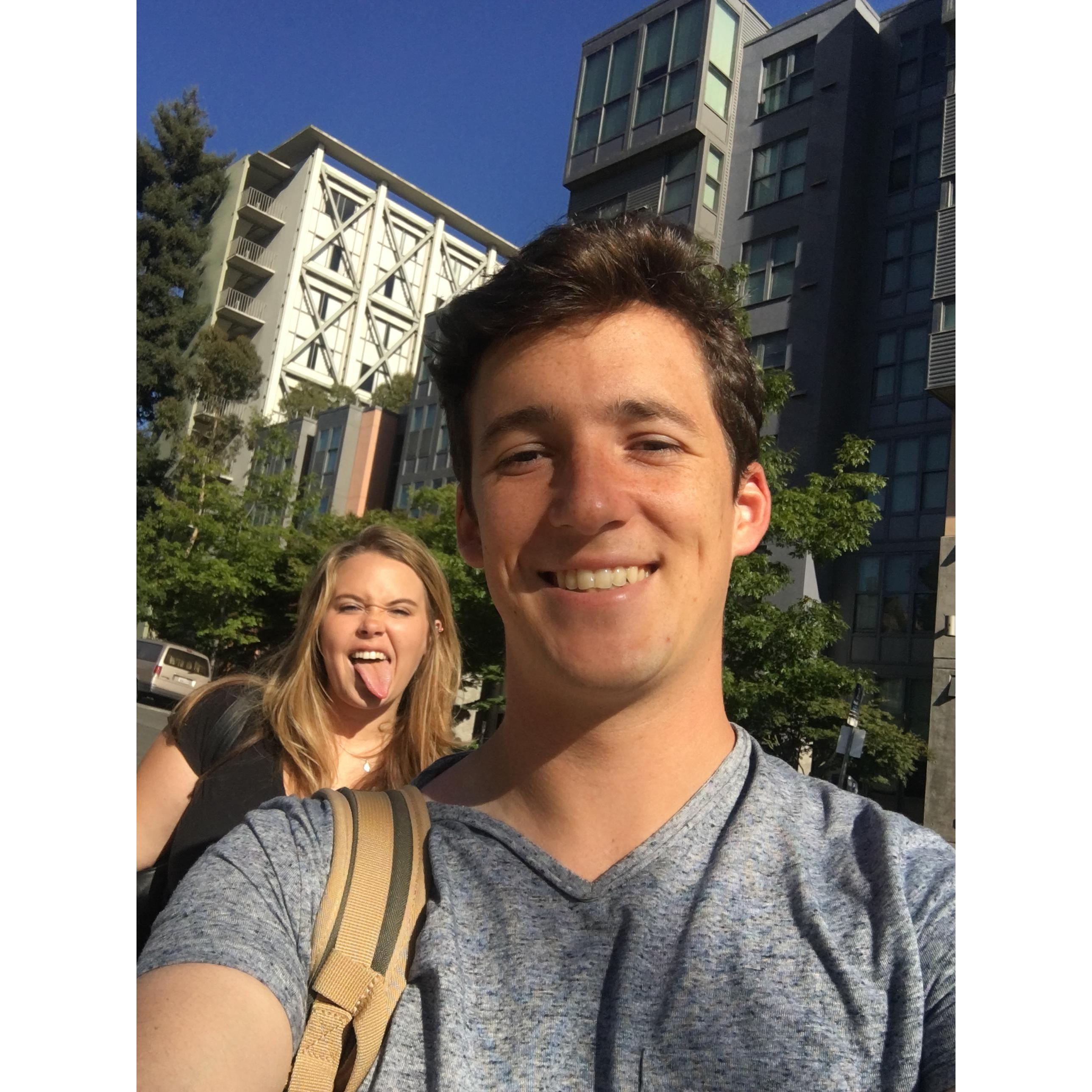 One of our first times hanging out together in Berkeley