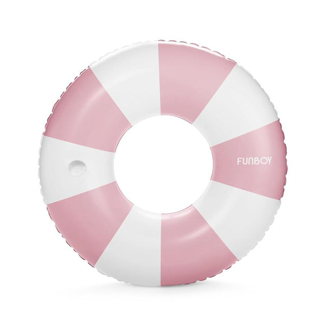 FUNBOY Giant Vintage Stripe Inflatable Tube Pool Float with Cup Holder 48" Large Pool Float for Adults Inner Tube Swimming Pool Toys Swim Rings Pool Lounger Float for Pool Party & Summer