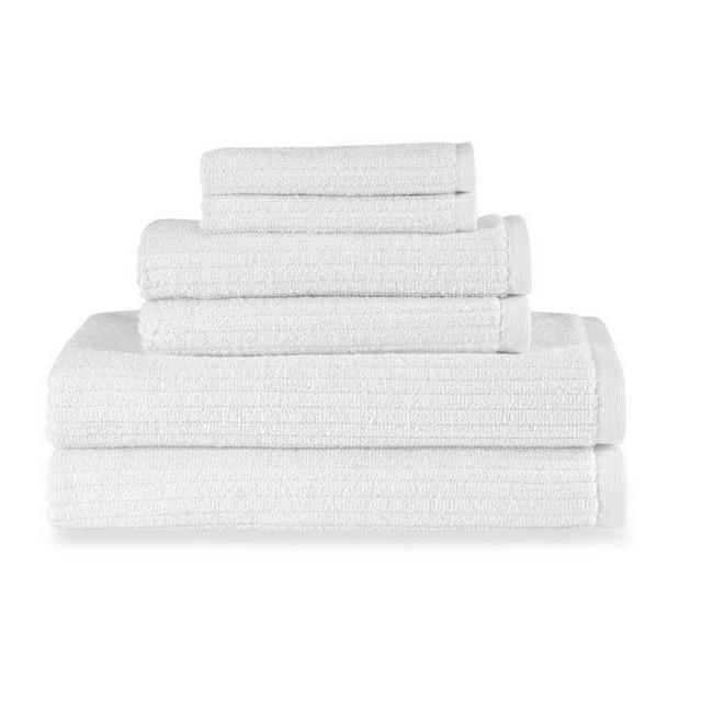 Dri-Soft Plus 6-Piece Towel Set in White
