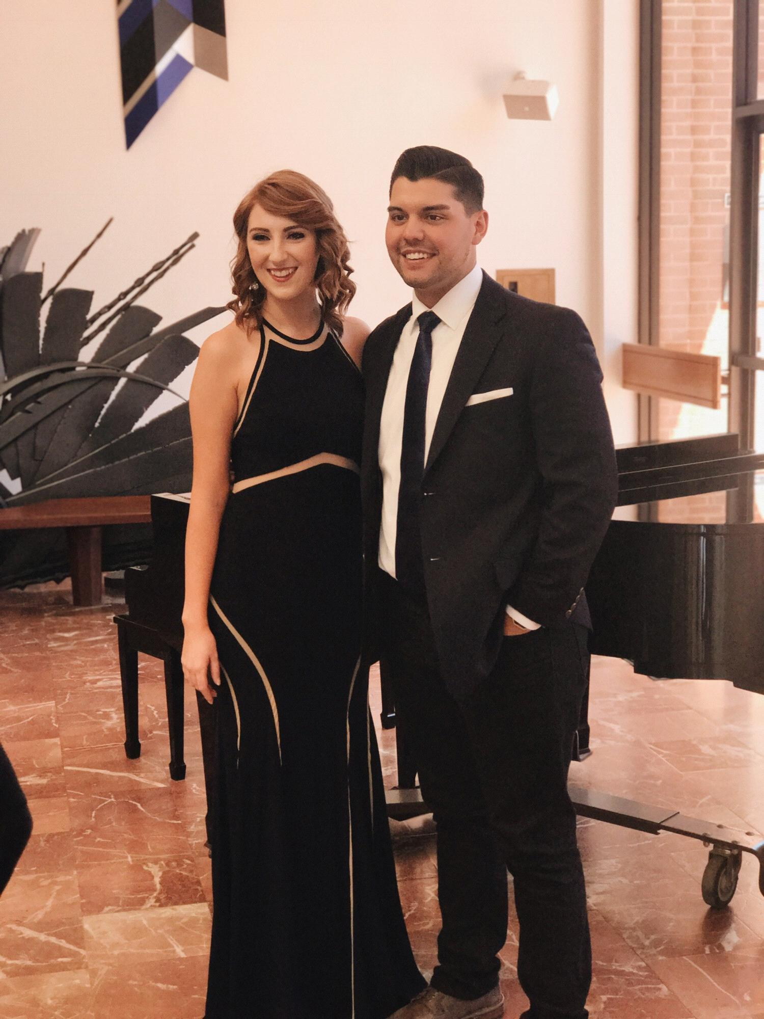 Dale came to every one of my performances! Here is a pic of us at my junior recital.