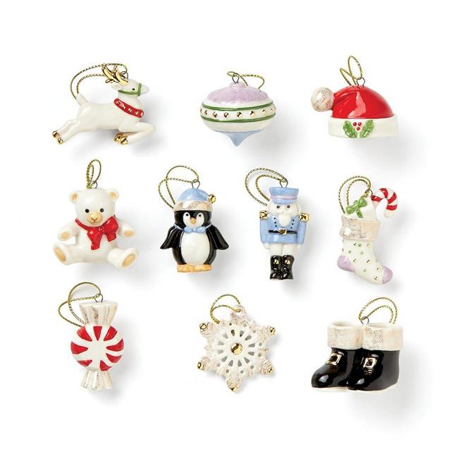 Lenox 867170 Christmas Memories 10-Piece Ornament Set, Porcelain