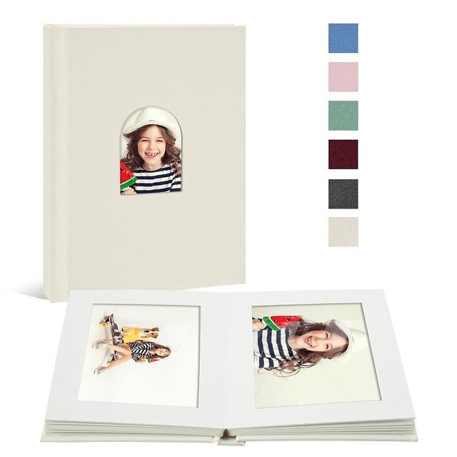 Vienrose Premium Small Photo Album 4x6 for 30 Pictures, Linen Cover Photo Book with Writing Space, Ideal for Wedding Albums, Baby Books, and Travel Journals