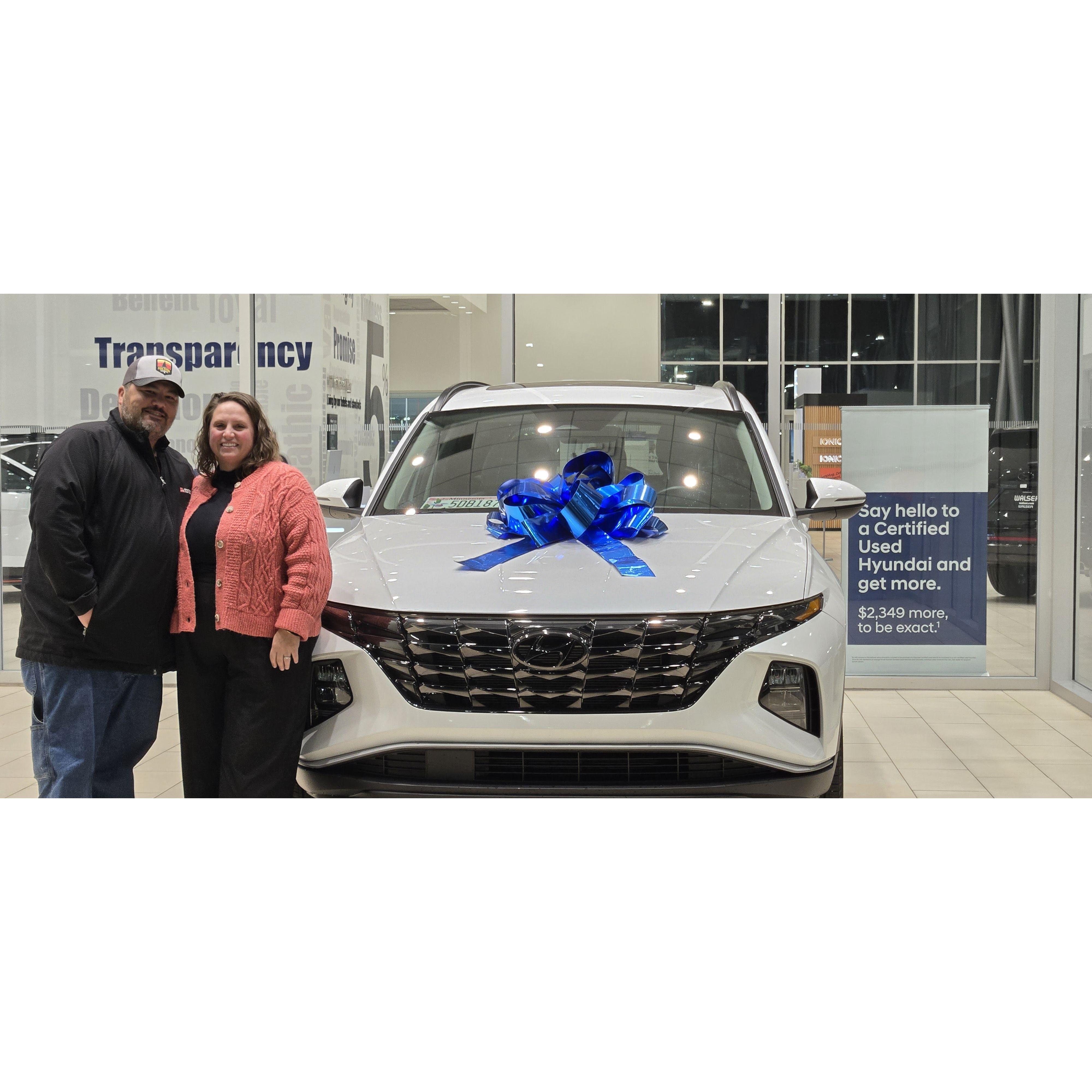Our first major purchase together!  We both drove 10+ year old Hyundai Sonata's when we met.  Here hoping this one lasts as long.