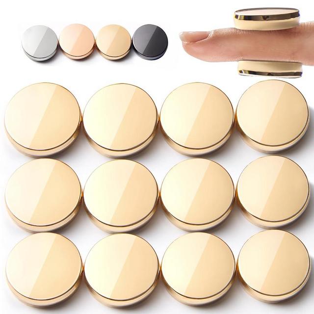 12 Pcs Strong Cool Goth Round Fridge Magnets,Small Heavy Duty Refrigerator,Magnets,for Whiteboard,Locker,Chalkboard,Office,Kitchen,Decorative Locker Magnets for Adults,Teachers(Glod)