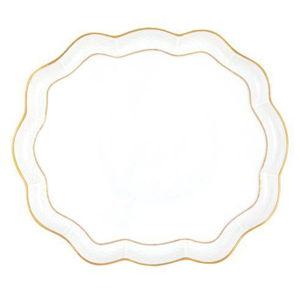 Herend Collections Golden Edge Scallop Tray