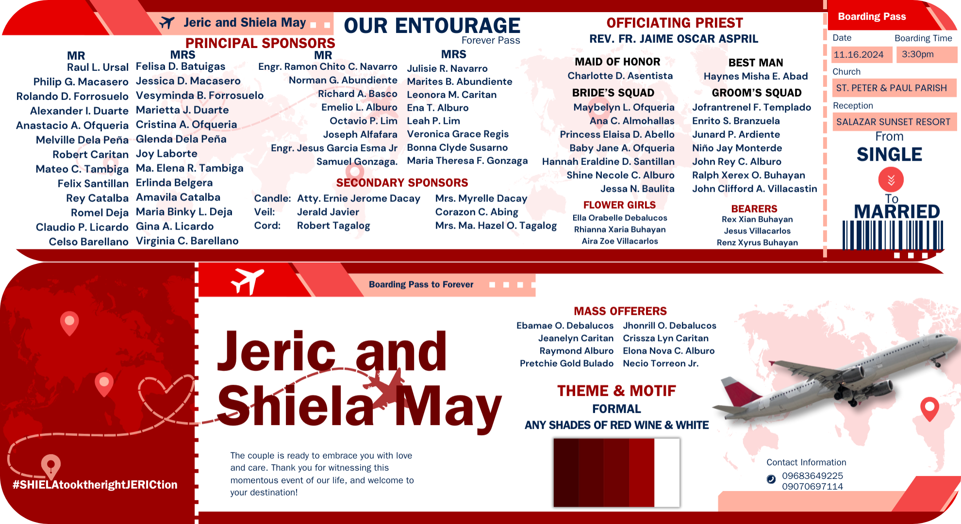 The Wedding Website of Jeric Alburo and Shiela May Ofqueria
