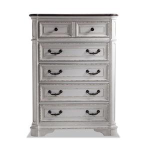 Scarlett White & Oak 5 Drawer Lift-Top Chest